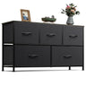 Dresser for Bedroom with 5 Drawers, Wide Chest of Drawers, Fabric Dresser, Storage