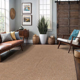 Easy Jute Rug 9x12, Indoor Outdoor Natural Color Farmhouse Area Rugs for Living Room