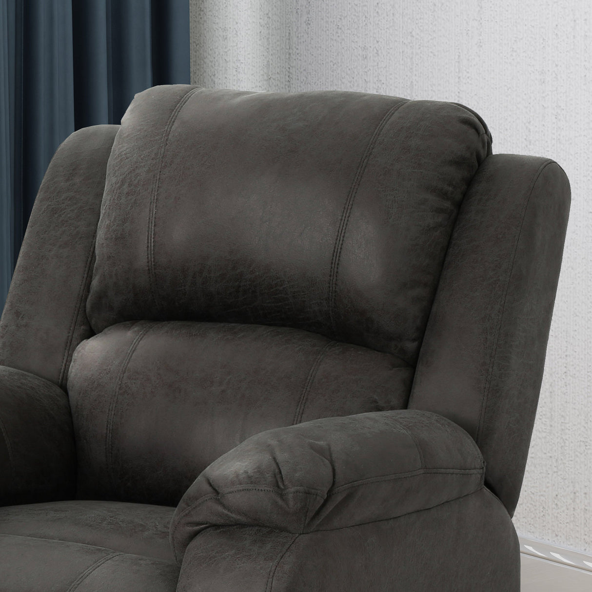 Michelle Gliding Recliner, Slate + Black