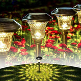 8 Pack Solar Pathway Lights, Solar Garden Lights Outdoor Warm White