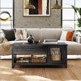 Lift Top Coffee Table with Storage Cabinet, 41.7" Wood Coffee Table for Living Room