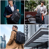 Onyx Premium Business Executive Laptop Backpack - Ballistic Nylon and Leather Office Backpack Laptop Bag