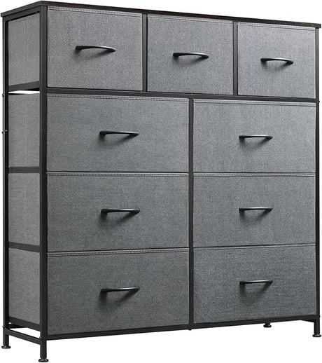 9-Drawer Dresser, Fabric Storage Tower for Bedroom, Hallway, Closet, Tall Chest