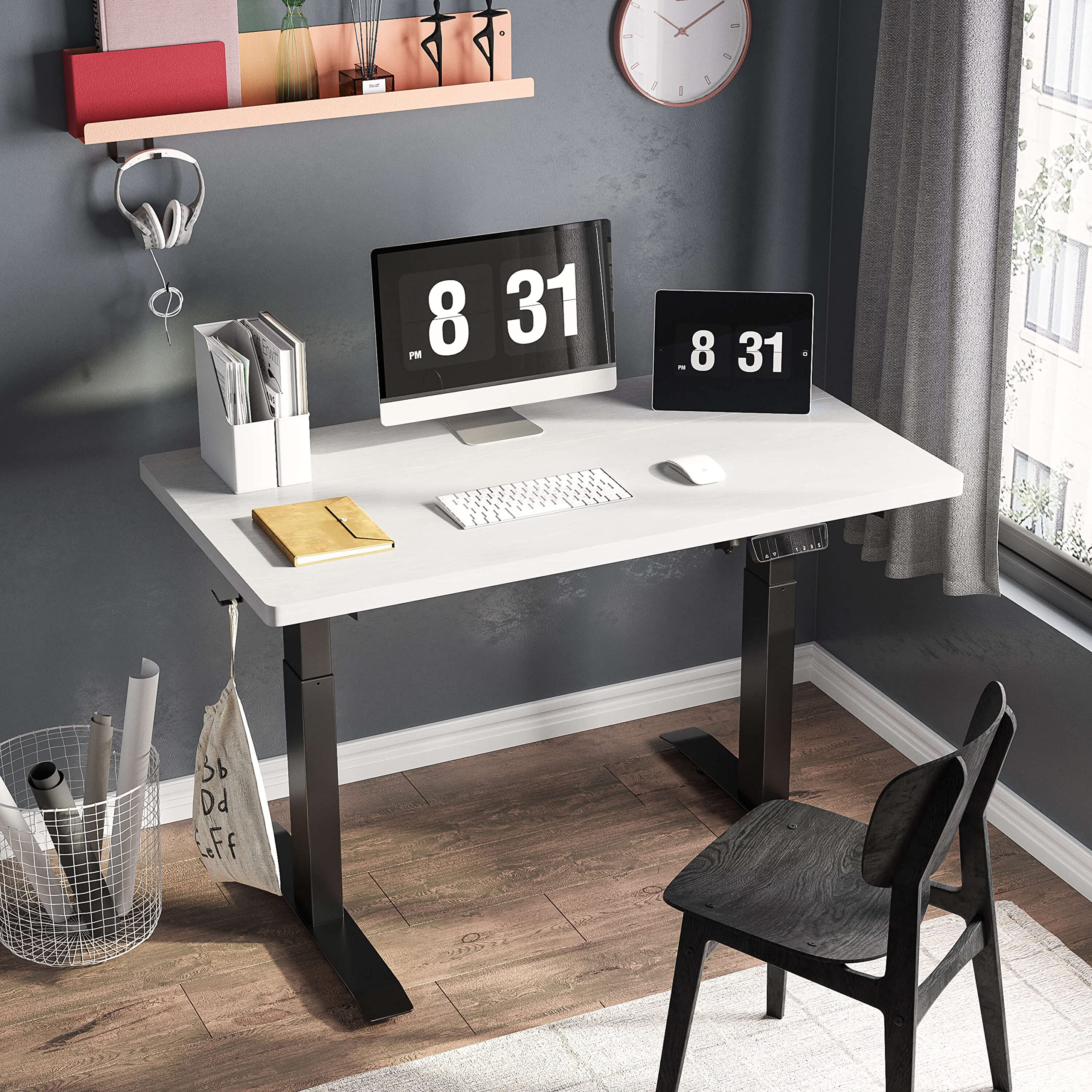 Electric Standing Desk Adjustable Height Desk, 40 x 24 Inches Stand up Desk, Ergonomic