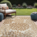 Outdoor Rug 5x7 Modern Exotic Tropical Leaf Area Rugs for Indoor and Outdoor Patio