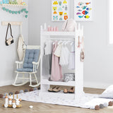 Kid’s See and Store Dress-up Center, Costume Closet for Kids, Open Hanging Armoire Closet