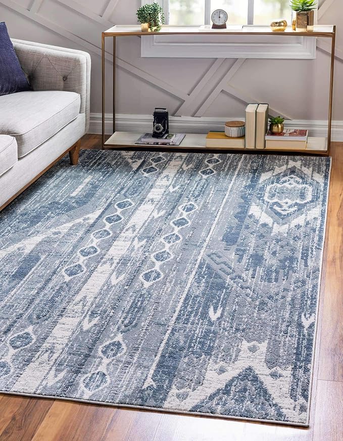 Portland Collection Southwestern Inspired Striped Tone-on-Tone Area Rug