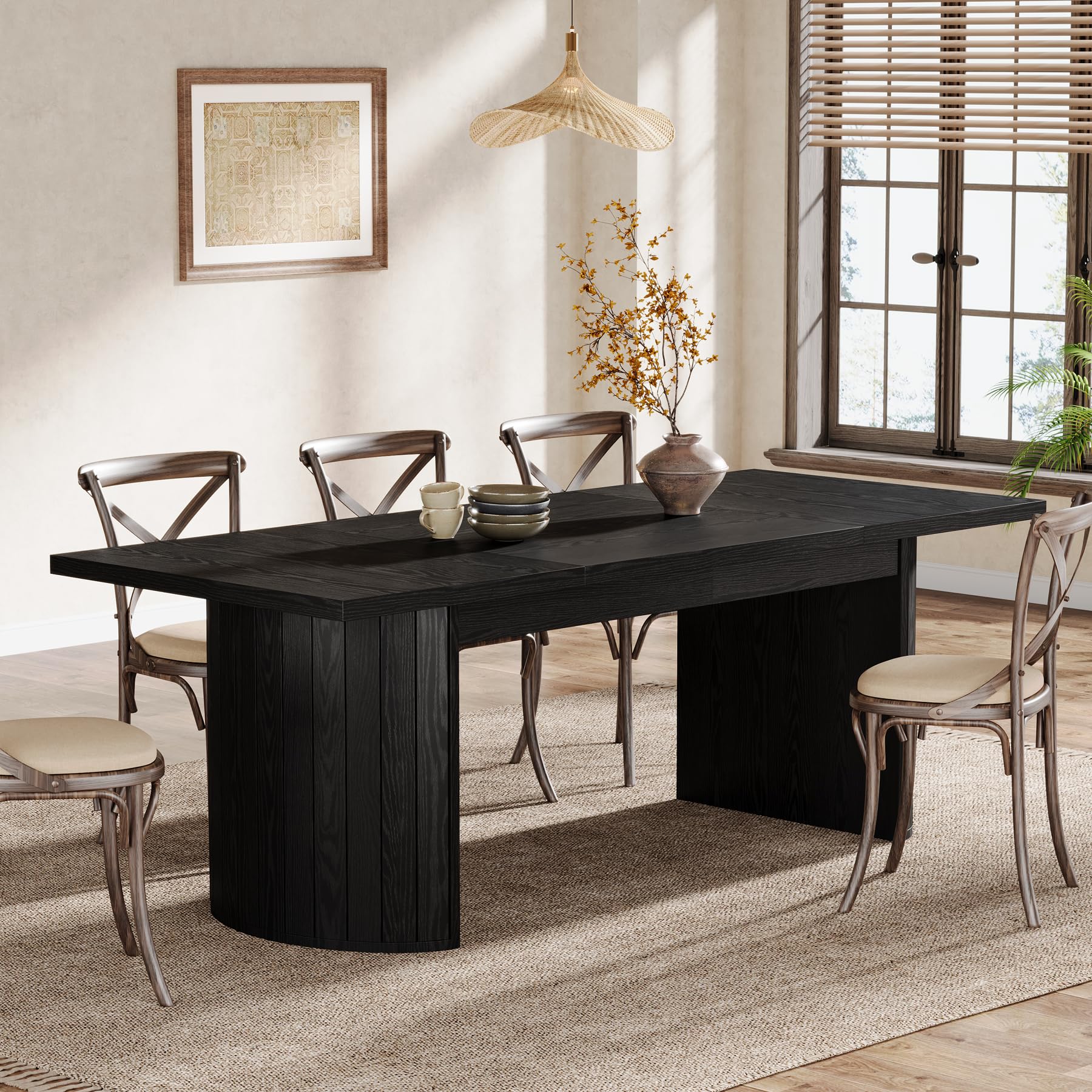 78.7" Extra Long Dining Table for 6-8 People