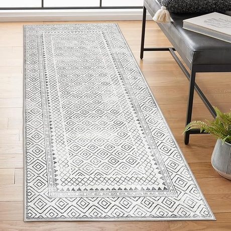 Machine Washable Area Rug Runner - Living Room Bedroom Bathroom Kitchen Entryway Office