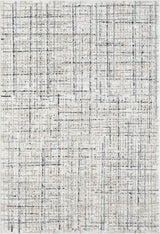 Grey Crosshatch Area Rug 8' x 10' - Durable & Easy to Clean