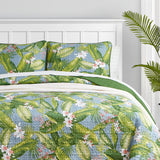 - King Quilt Set, Reversible Cotton Bedding with Matching Shams