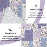 Purple Bedding Sets King - Reversible Microfiber Farmhouse Quilts