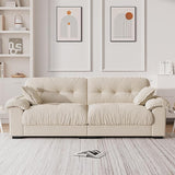 89" Extra Deep Comfy Couches for Living Room, Chenille Modern Loveseat Couch