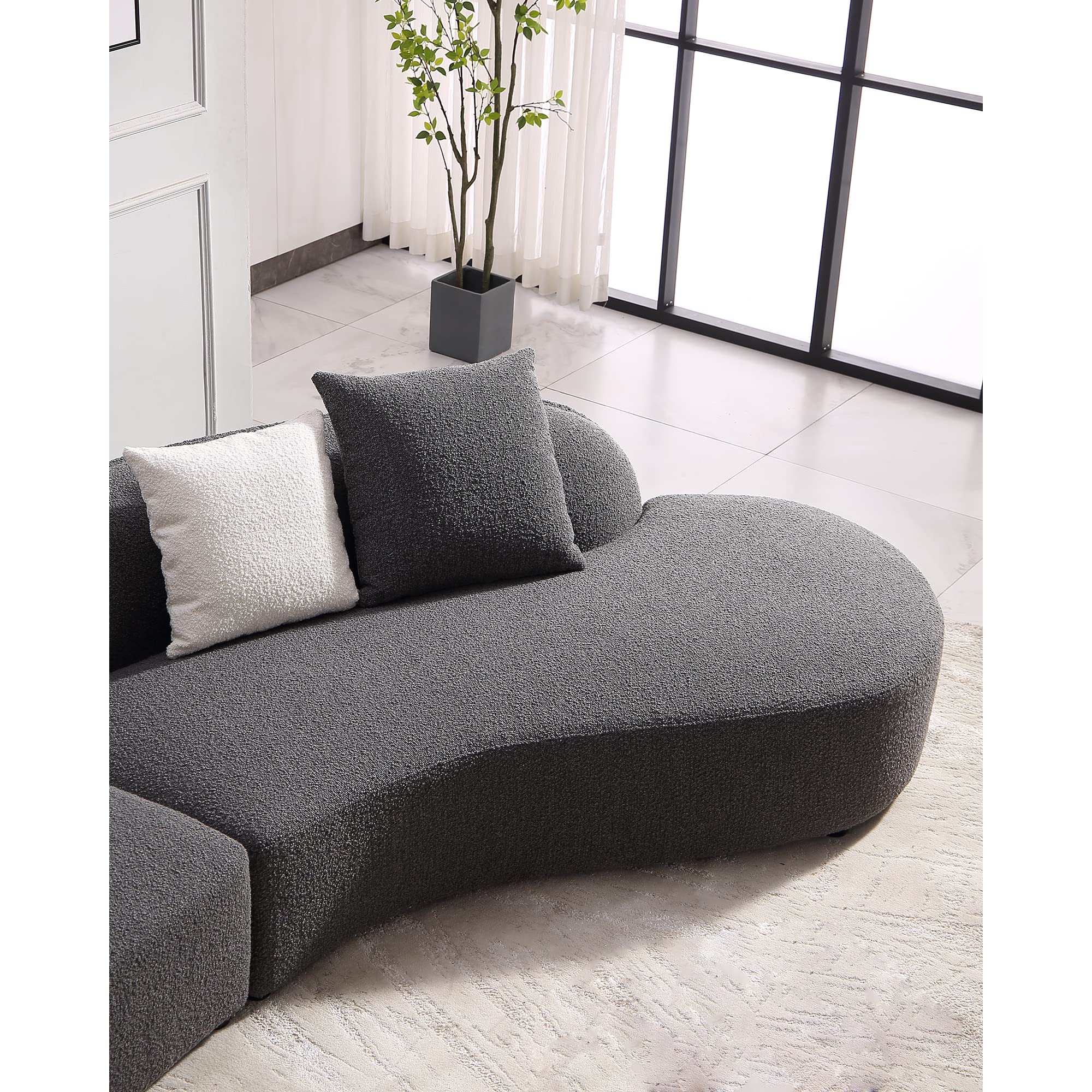 Upholstery Curved Sofa  Luxury Modern Style Living Room