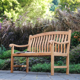 Outdoor Garden Bench for Patio Furniture, 4-Foot, Arie/Natural Teak