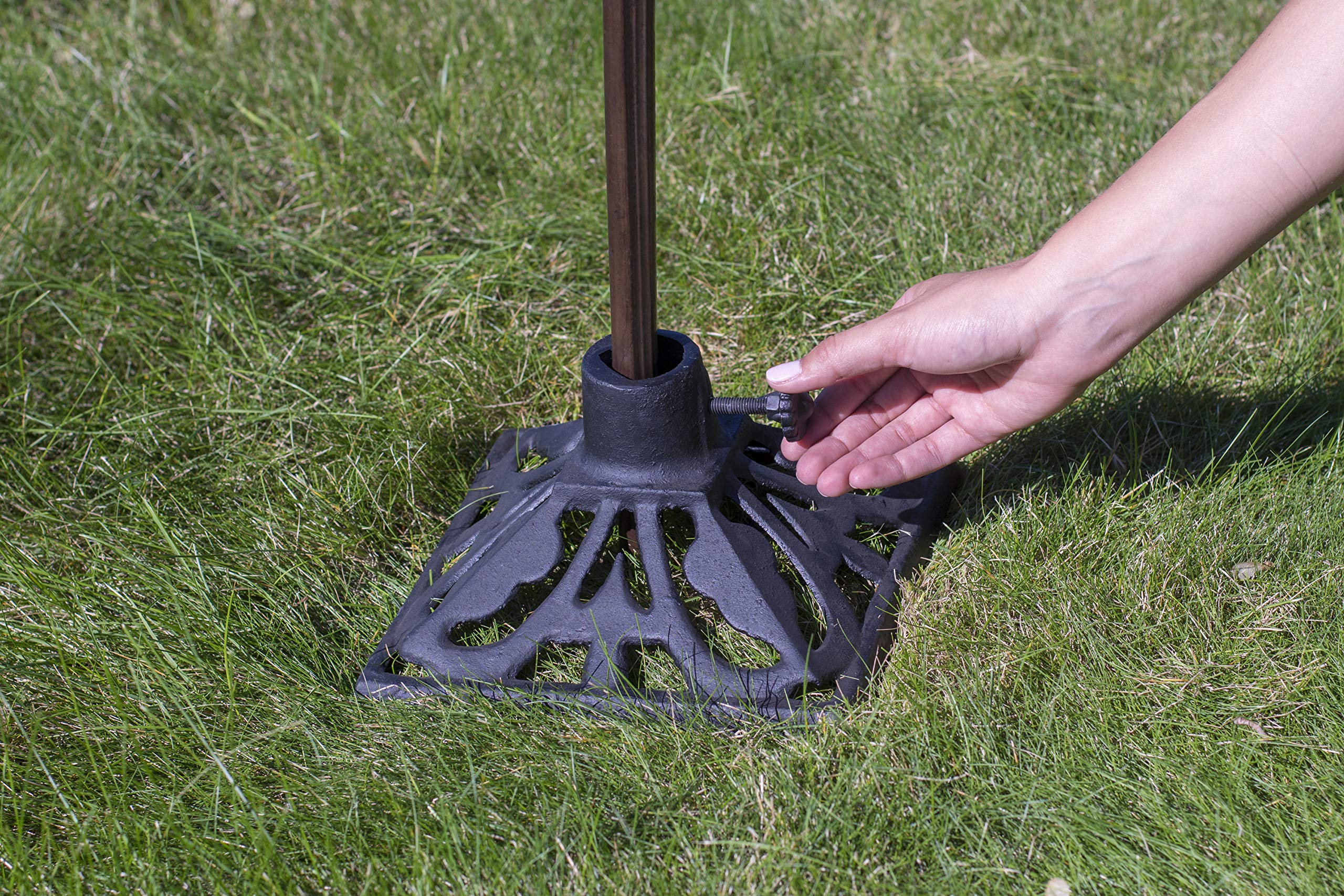 Brand Cast Iron Torch Stand, Black, 9.1L x 9.1W x 4.8H -Inches, 1312322