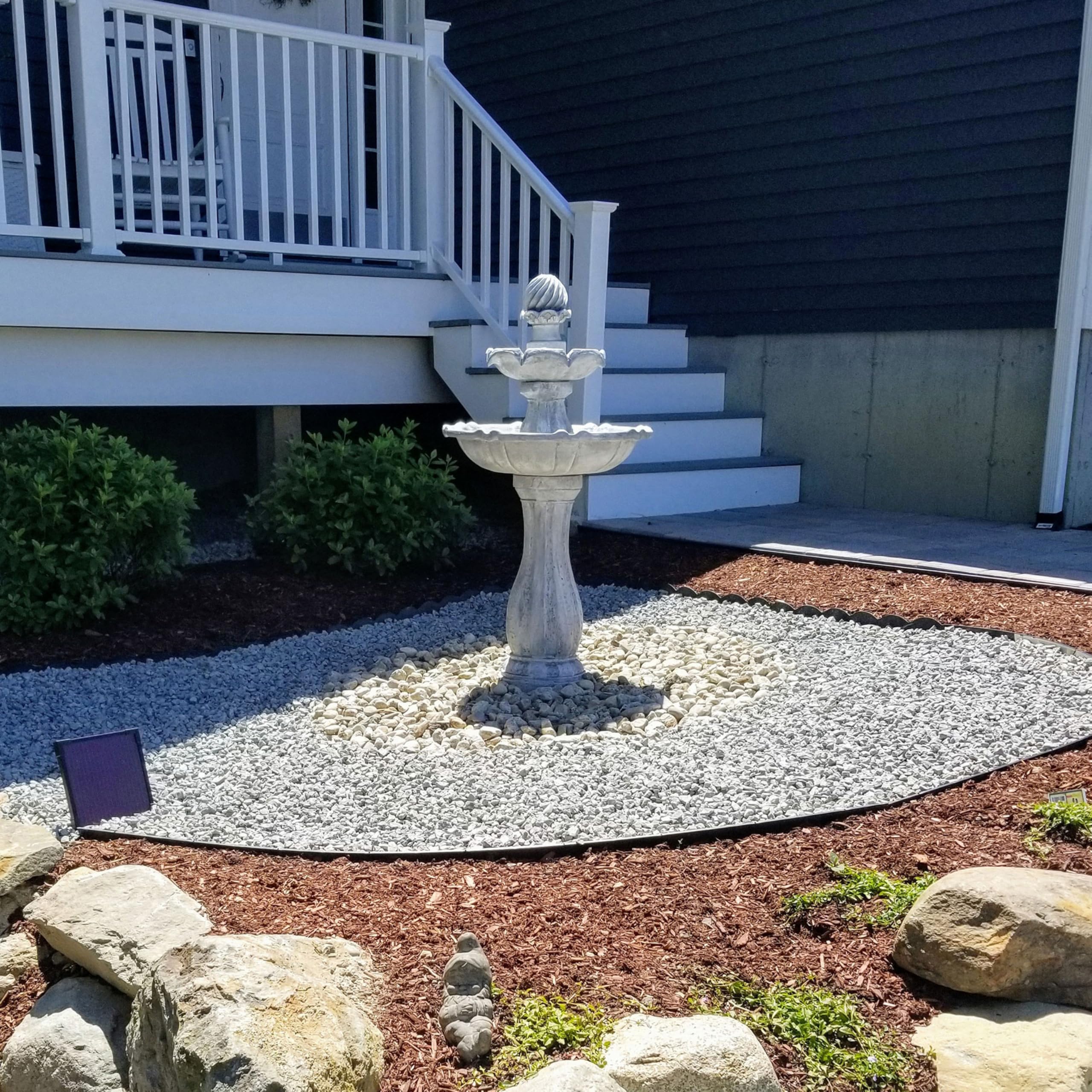 45-Inch 2-Tier Arcade Outdoor Solar Water Fountain - Outdoor Water Feature