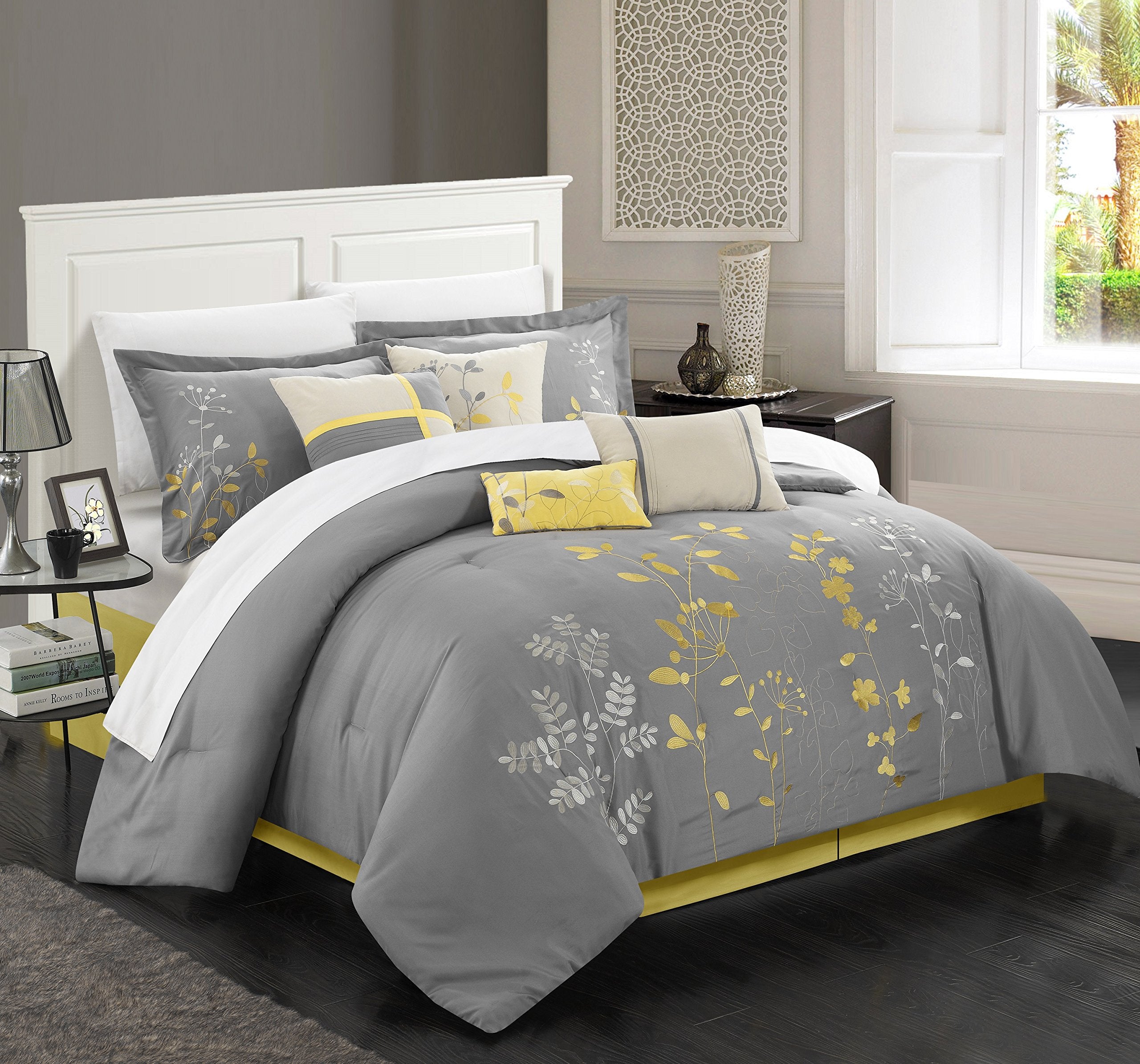Bliss Garden Set, Queen (Comforter), Yellow