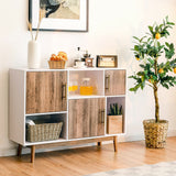 3-Door Sideboard w/Storage Compartments, Modern Standing Cabinet Buffet TV Stand