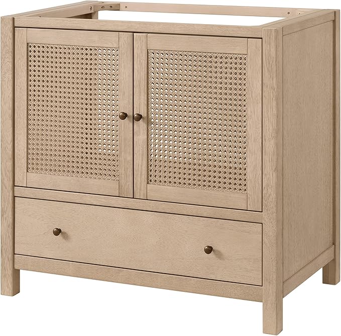 Lucca 60 Inch Bathroom Vanity Double Sink - Freestanding Cabinet Without Top - Wood Bathroom Vanity