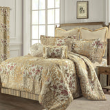 acquard Comforter Set, 9-Piece Patchwork Comforter King, Bedding Sets with Bed Skirt,