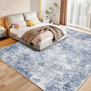 WITSHOCK 6x9 Area Rugs for Living Room : Machine Washable Non Slip - Low Pile Modern Abstract Carpet for Bedroom Kids Room Dining Room - Stain Resistant for Household - Pet Owners (Blue)