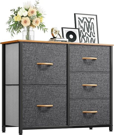 Storage Tower with 5 Drawers - Fabric Dresser