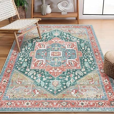 Boho Rug Washable,3'x5' Area Rugs for Bedroom Living