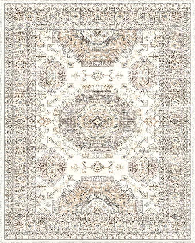 Area Rug 9x12, Washable Area Rugs 9x12 Living Room, Large Rugs for Bedroom