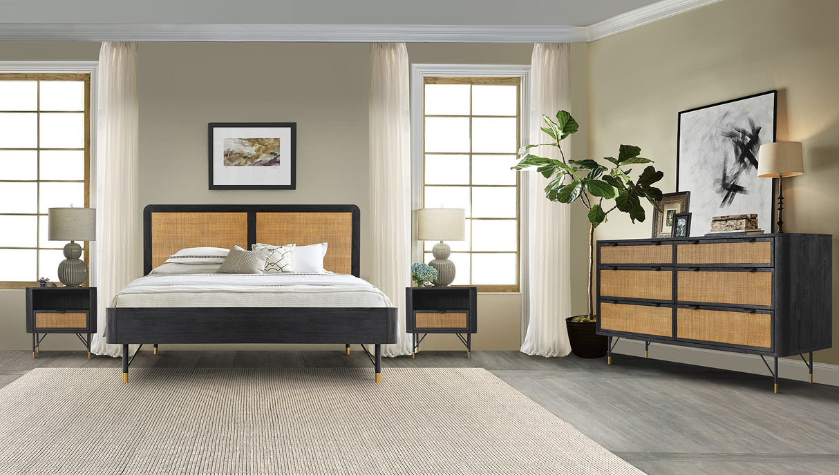 Saratoga Nightstand in Black Acacia