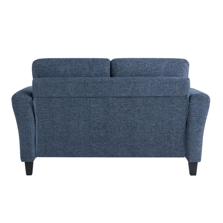 Watford Loveseat with Rolled Arms, Blue