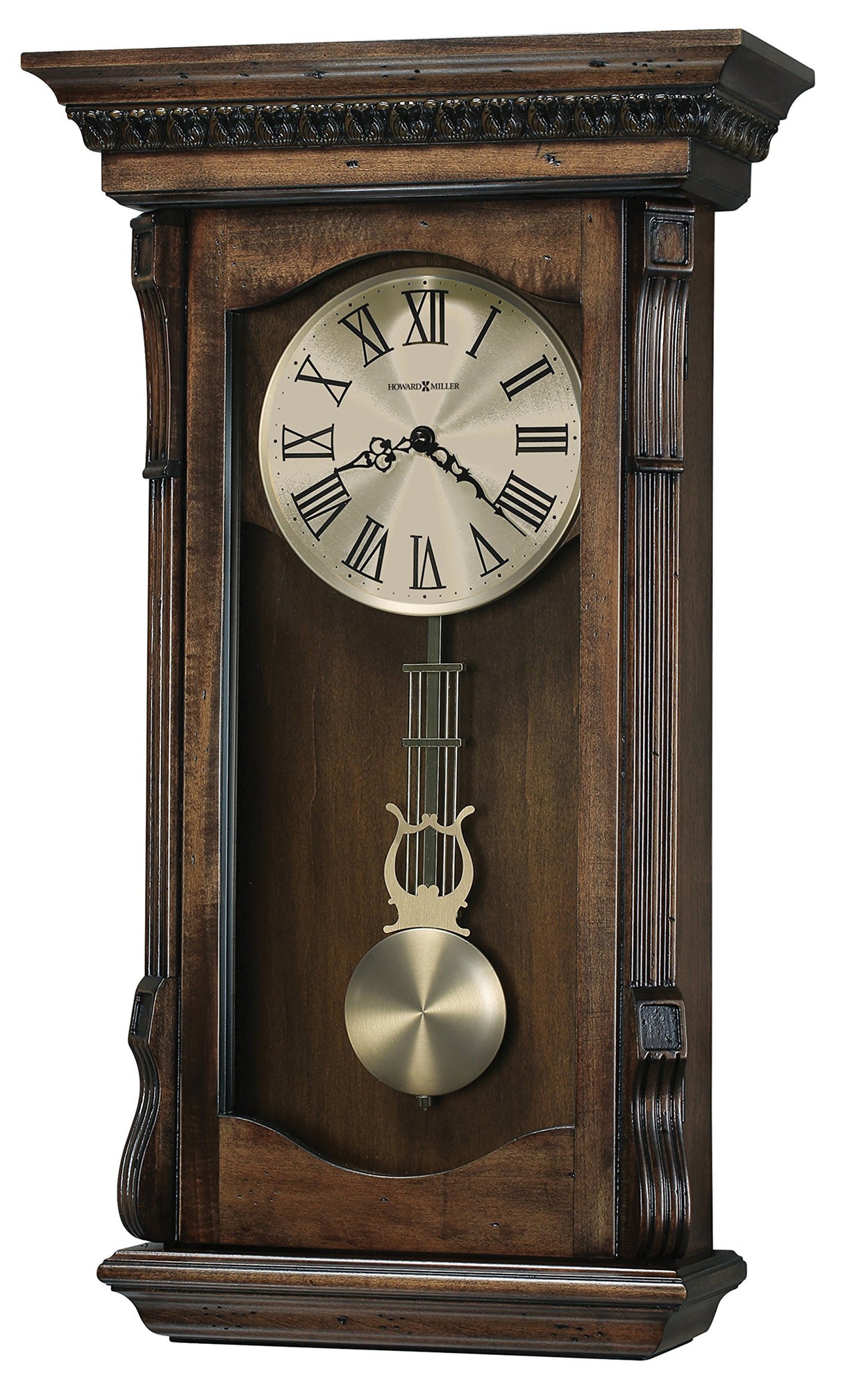 Agatha Wall Clock 625-578 – Acadia Finish with Quartz, Triple-Chime Movement