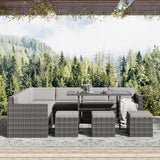 7 Piece Patio Furniture Set, Outdoor Furniture Patio Sectional Sofa