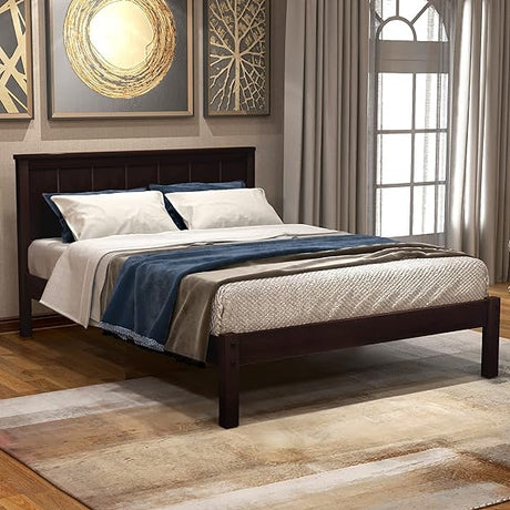 Queen Size Platform Bed Frame with Headboard