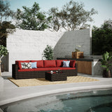 5 Pieces Patio Furniture Sets Outdoor Sectional Sofa