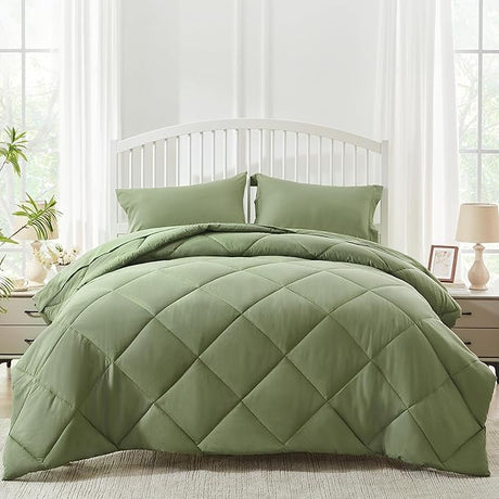 Queen Bed in a Bag 7-Pieces Comforter Sets with Comforter and Sheets All Season