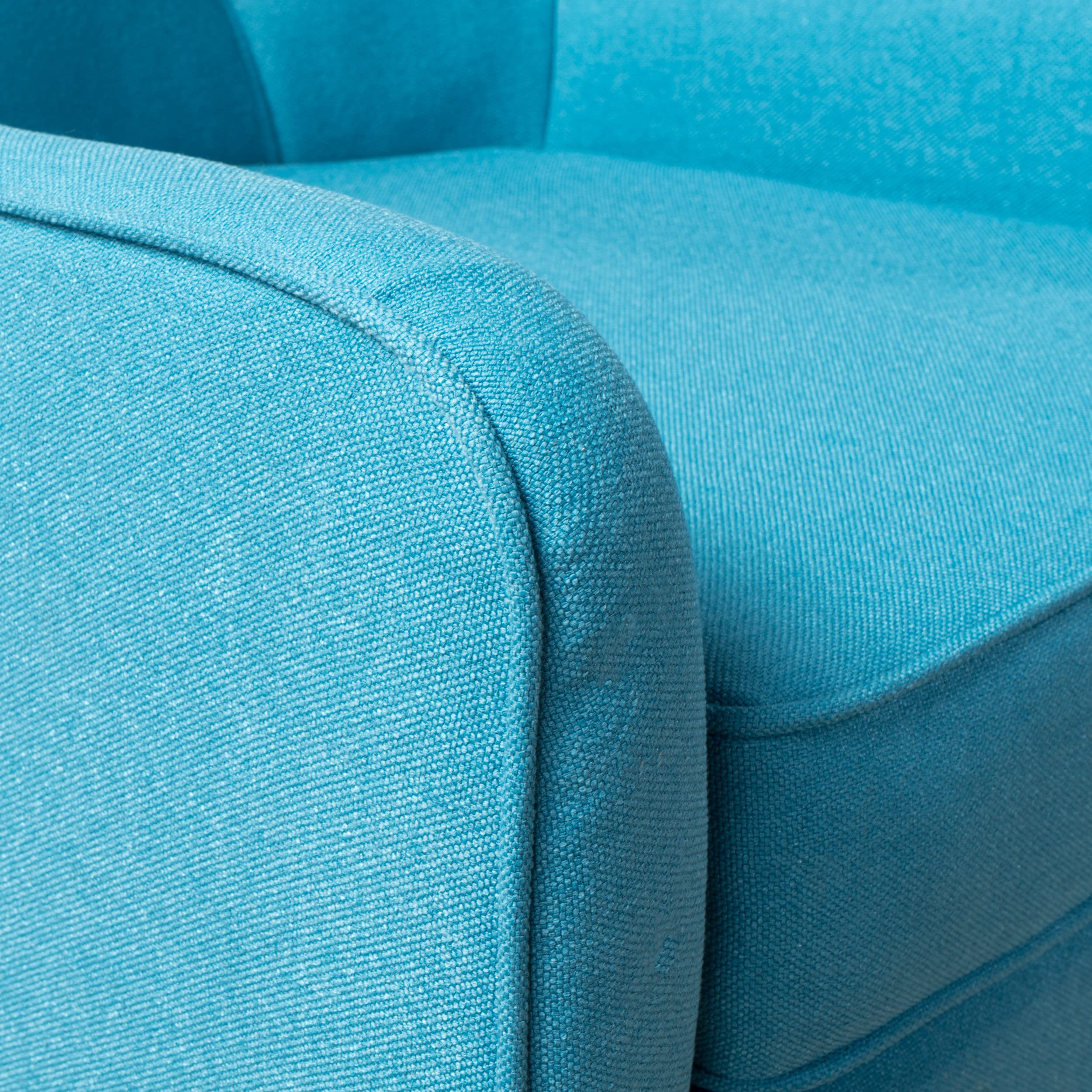 Felicity Mid-Century Fabric Arm Chairs, 2-Pcs Set, Teal