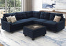 Convertible Sectional Sofa, L Shaped Couch with Storage Ottoman