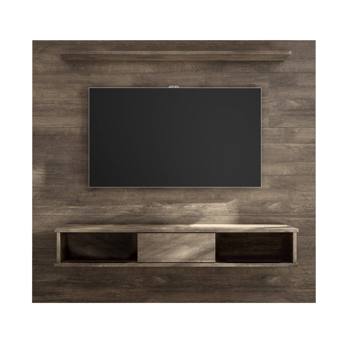 2-shelf 70-inch TV Board,Engineered Wood, Distressed Brown