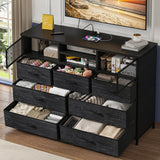 Dresser TV Stand with Power Outlet TV Stand for Bedroom TV Stands