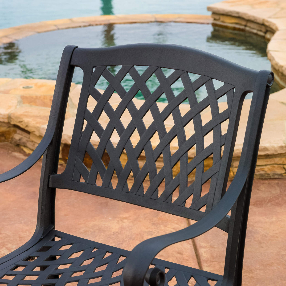 Hallandale Outdoor Cast Aluminum Chairs