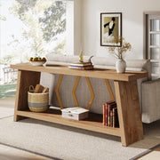 70.86-Inch Long Sofa Console Table with Storage