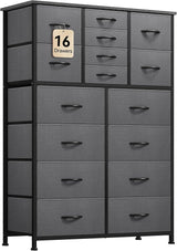 16 Drawer Dresser, Fabric Dresser for Bedroom, Large Chest of Drawers