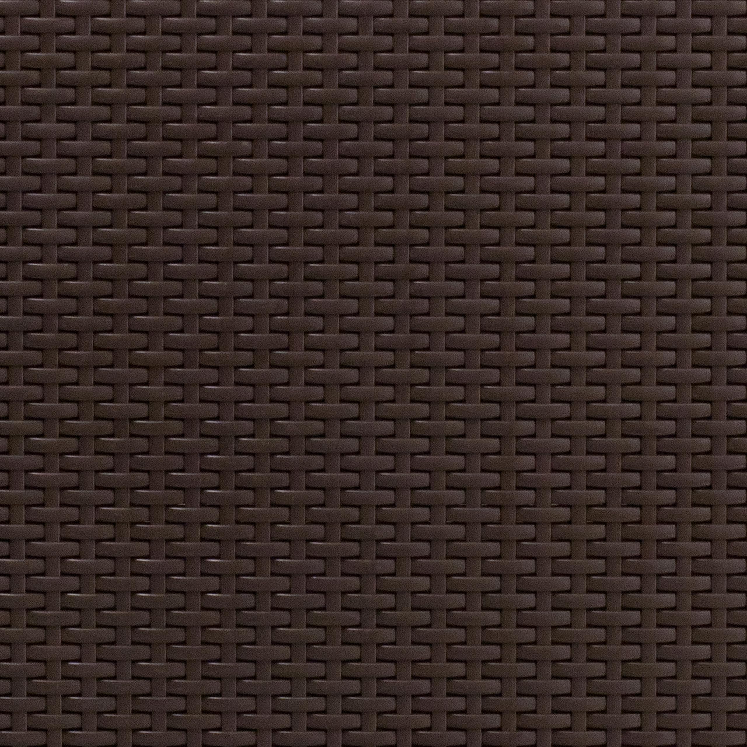 Flash Furniture Seneca Chocolate Brown Faux Rattan Sofa with All-Weather Beige Cushions