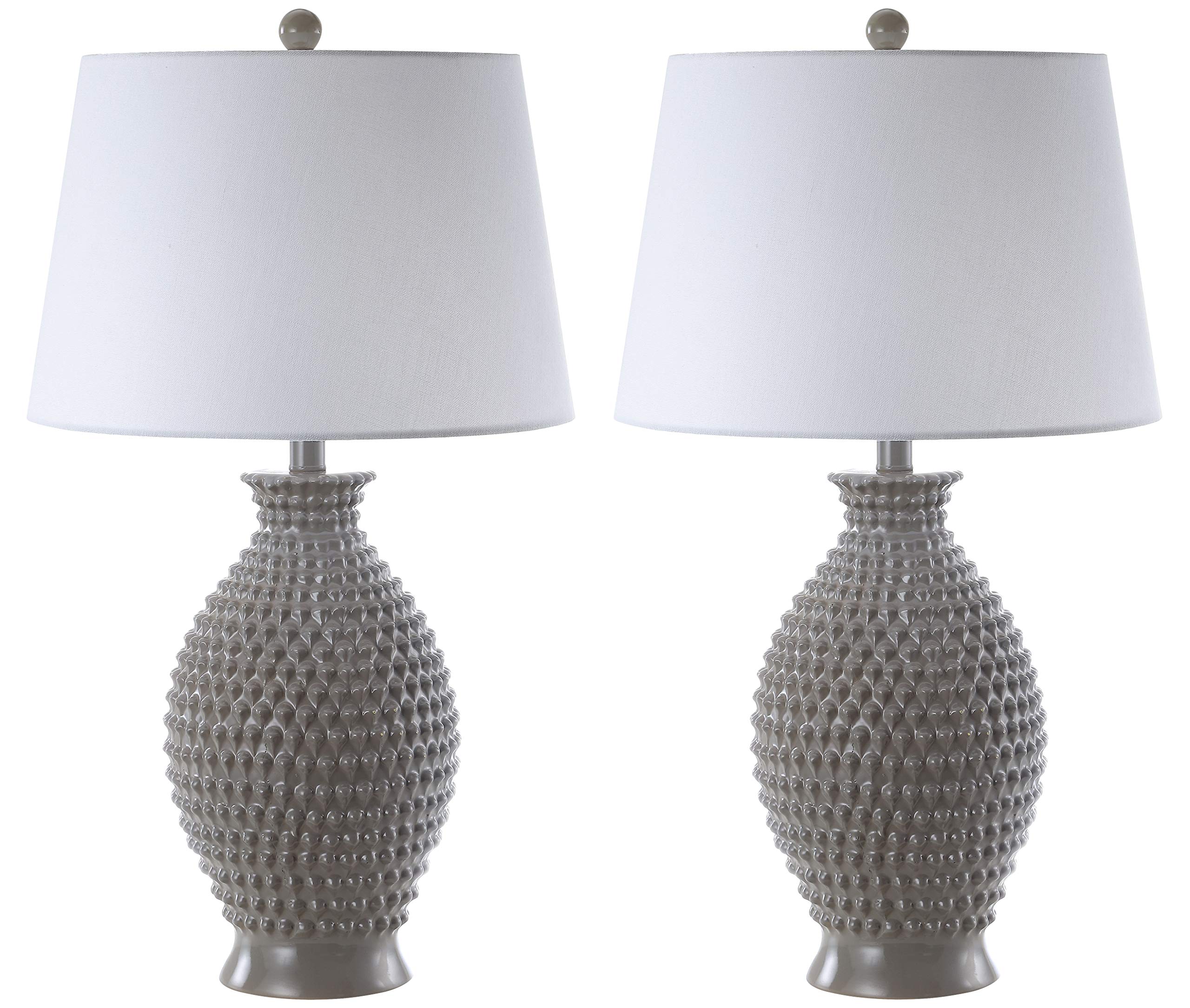 Rosten Grey Textured Table Lamp Set of 2 - 27 Inch