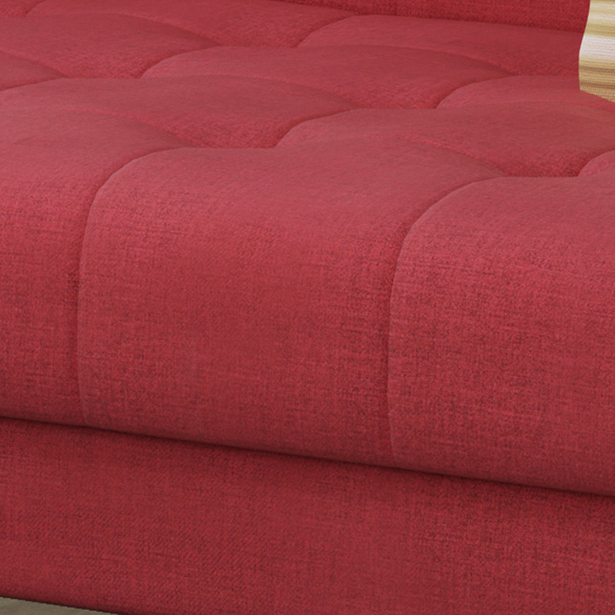 GDFStudio Christopher Knight Home Aidan Mid Century Modern Tufted Fabric Sofa, Red