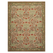 10x14 Handmade Wool Area Rug - Floral Beige & Sage