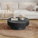 White Round Drum Coffee Table Modern Large Round Coffee Table Wood Side