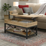 Steel River Lift-top Coffee Table, L: 41.30" x W: 22.32" x H: 18.58", Milled Mesquite Finish