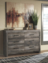 Wynnlow Rustic 6 Drawer Dresser, Weathered Gray